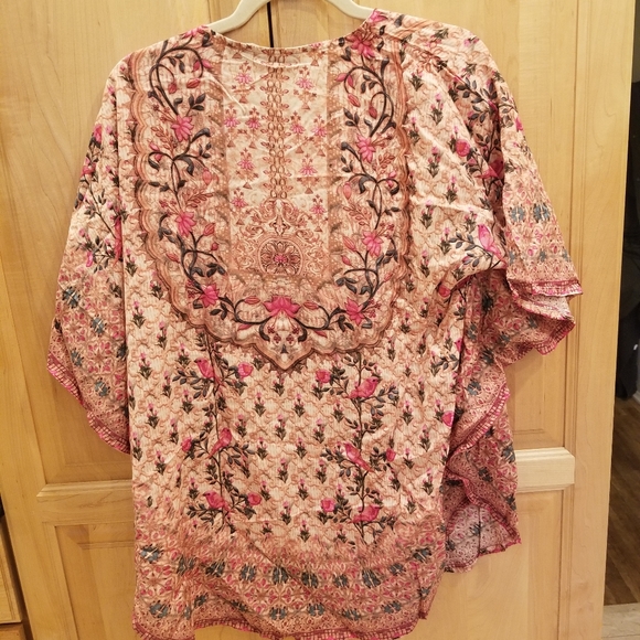 Tolani Printed Woven Caftan Tunic SZ XS NWOT - Picture 6 of 8
